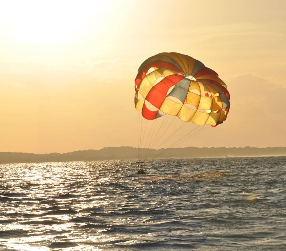 Breathtaking views parasailing over Grace Bay, Turks and Caicos